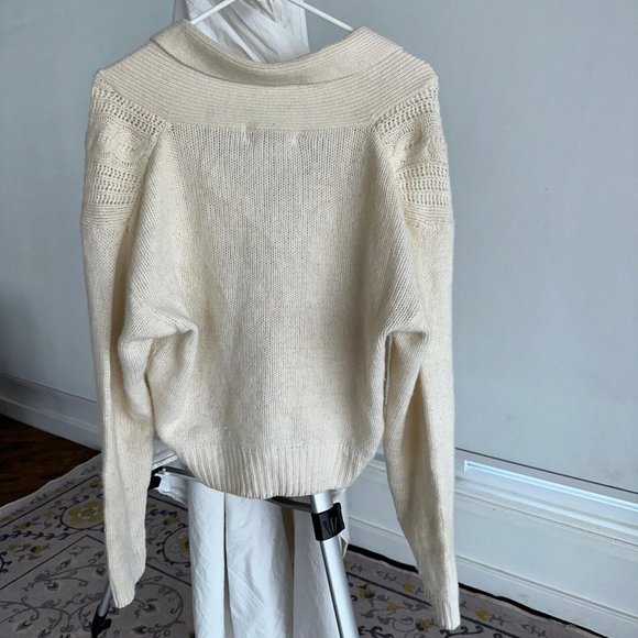 Michelle Stuart Vintage Lambwool Angora Rabbit Hair Button Sweater Womens Medium - Picture 2 of 8